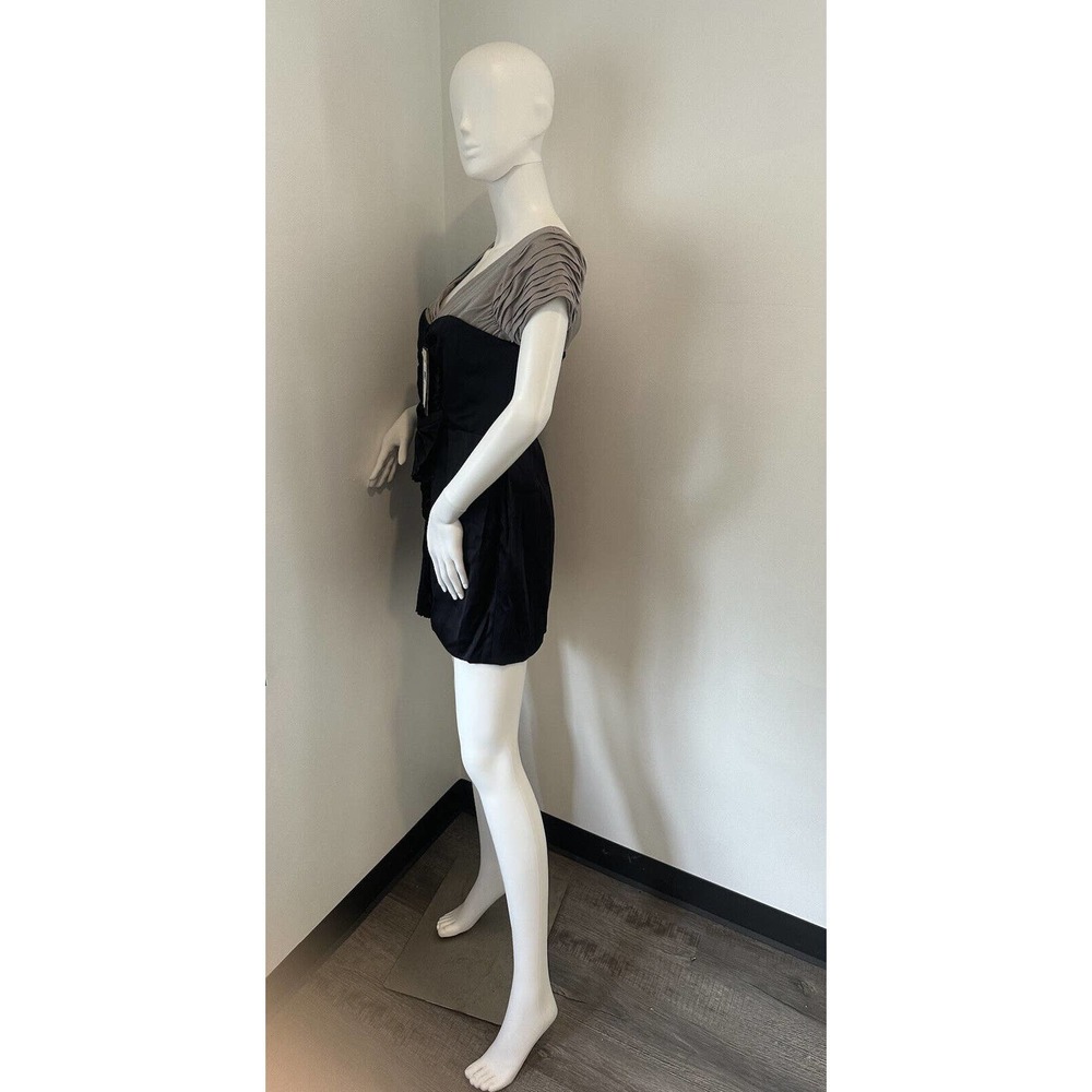 BCBG Womens Runway Dress Blue Gray Dress Size 6 NWT $418 - Picture 11 of 15